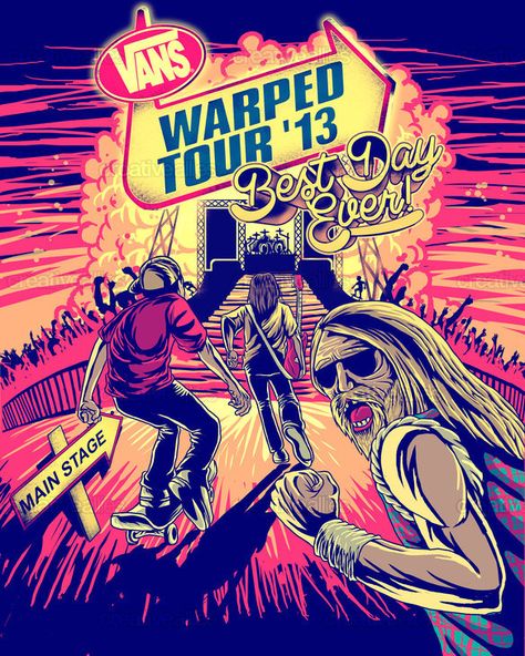 August Burns Red, Digital Media Design, Vans Warped Tour, Music Festival Poster, Tour Poster, Halestorm, Warped Tour, Friday Favorites, Blood Diamond