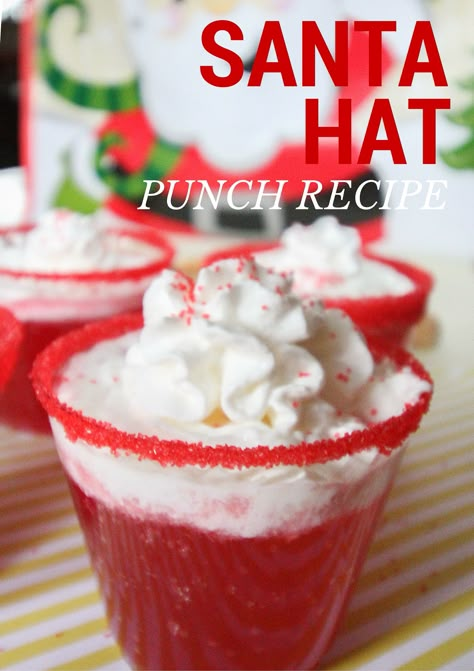 Mix up a fun holiday punch using Dasani Sparkling Water. Nothing better than a little bit of Santa Hat Punch to make your party merry and bright. @dasaniwater #ad #SparklingHolidays Holiday Punch Recipe, Christmas Drinks Alcohol Recipes, Christmas Party Drinks, Christmas Punch Recipes, Holiday Punch, Christmas Punch, Punch Recipe, Party Punch, Festive Drinks