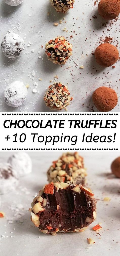 Easy Chocolate Truffles, Chocolate Truffles Recipe, Truffles Chocolate, Dessert Christmas, Homemade Chocolate Truffles, Homemade Truffles, Peanut Butter Truffles, Chocolate Breakfast, Chocolate Truffles Recipe Easy