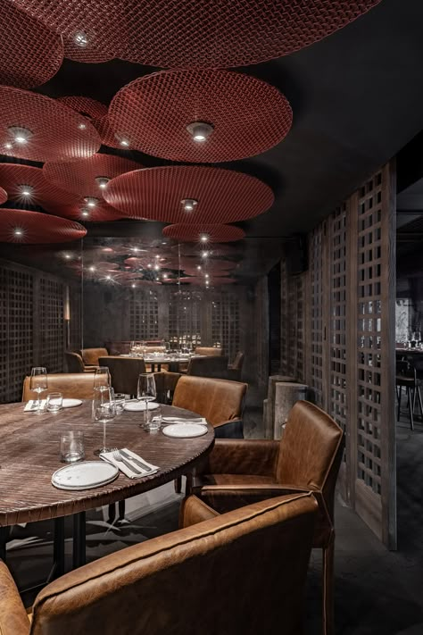 » Virgin Izakaya Bar Odesa by Yodezeen Izakaya Bar, Small Hall, Bar Ceilings, Ceiling Ideas, Secret Rooms, Restaurant Interior Design, Japanese Restaurant, House Built, Chinese Restaurant