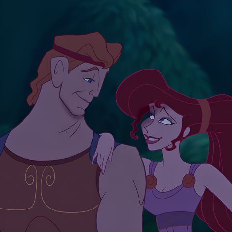 From animated Disney film, “Hercules” (1997). Megara And Hercules, Meg And Hercules, Meg From Hercules, Hercules And Meg, Hercules And Megara, Hercules Movie, Animated Couples, Hercules 1997, Megara Disney