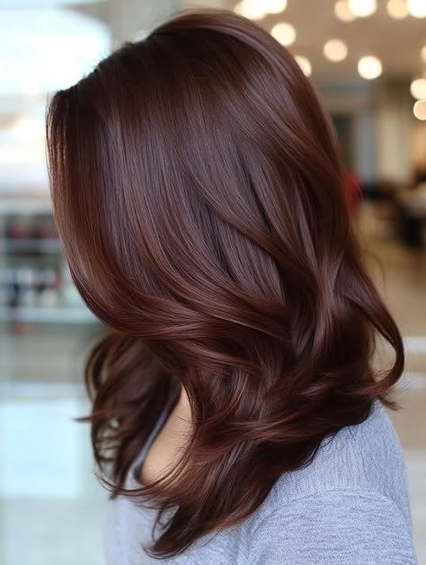 Cherry Brown Short Hair, Chocolate Cherry Brown Hair, Cherry Brown Hair, Brown Hair Ideas, Rambut Brunette, Hair Color Chocolate, Wine Hair, Brown Hair Looks, Cherry Hair