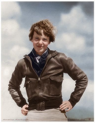 Amelia Earhart 1897 - 1937 | Amelia Mary Earhart was an Amer… | Flickr Female Aviator, Female Pilot, Amelia Earhart, Famous Americans, Colour Tint, Famous Women, The Atlantic, Atlantic Ocean, Women In History