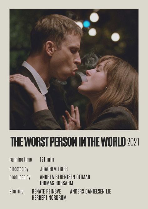 minimalist movie poster - the worst person in the world (dir. joachim trier) Movies To Watch Teenagers, Movie Hacks, World Poster, Movie To Watch List, Iconic Movie Posters, New Movies To Watch, Girly Movies, World Movies, Septième Art