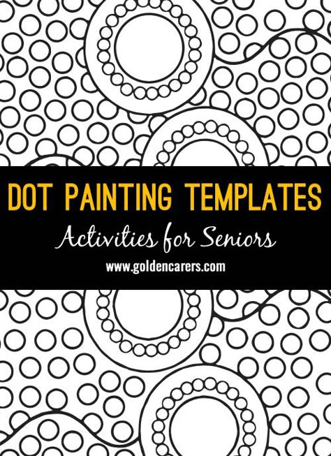 Elderly Painting Activities, Aboriginal Art For Kids Free Printable, Dot Art Templates Free Printable, Dotting Painting Ideas, Beginner Dot Painting, Dot Painting Ideas Simple, Dot Painting Patterns For Beginners Free, Metis Dot Art, Dot Painting Ideas Patterns