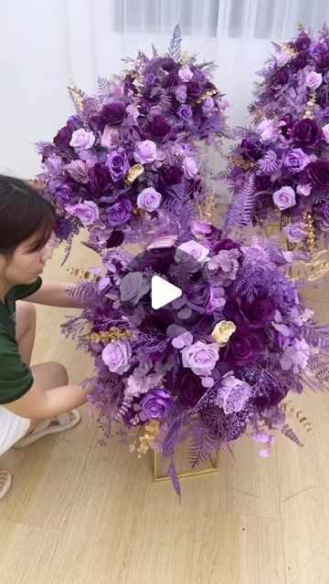 Angela Flower on Instagram: "Angela Flower 60cm Purple Gold Flower Balls For Table Centerpieces Wedding Event Supplies. A7830
From : @angelaflowerofficial
angelaflowerofficial, Flowers for designers!
https://angela-flower.com" Table Centerpieces Wedding, Flower Balls, Centerpieces Wedding, Flower Ball, Event Supplies, Wedding Table Centerpieces, Gold Flower, Flower Centerpieces, Gold Flowers