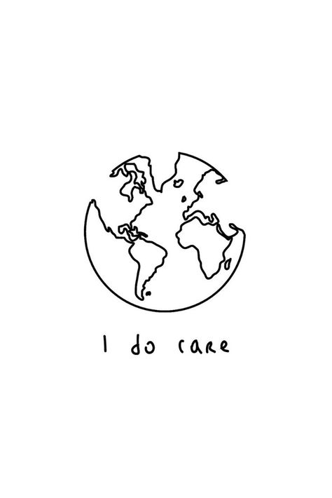 I do Care - World | One Line Illustration | Minimalist Graphic Design in Mihoki's RedBubble shop: Minimalist T-Shirt, Stickers, Home Decoration and much more. Spread Good vibes and show that you care for a better #world! #minimalism #care #changes #betterworld #inspiring #quotes #Environment #Planet #world Quotes Environment, One Line Illustration, Saving The Earth, Environment Quotes, Minimalist Bullet Journal, Minimalist Living Tips, Save Planet Earth, World Illustration, Quote Graphic