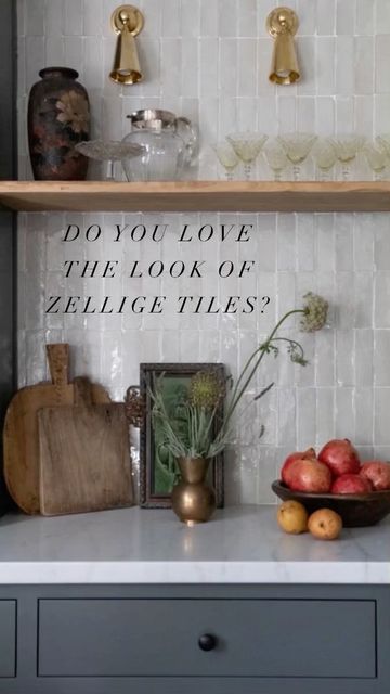 C L A I R E ~ Interiors, Styling & DIY/Renovation on Instagram: "Do you love the look of Zellige tiles? Here’s a selection of my favourites. In a bid to help the purse strings I’ve been working hard on finding some budget friendly alternatives. Follow and check back tomorrow to see what I’ve found- they’re good! 📷Pinterest. #zelligestiles #bathroomtiles #bathroom #tilesplashback #diy #renovationproject #budgetfriendly #budgetfriendlydecor" Zellige Tile Kitchen, Tile Splashback, Zellige Tile, Budget Friendly Decor, Diy Renovation, Kitchen Redo, Kitchen Tiles, Renovation Project, Diy Style