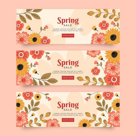 Banner Flower Design, Spring Sale Design, Hero Banner, Spring Sale Banner, Product Banner, Banner Inspiration, Palmetto Moon, Graphic Portfolio, Spring Banner