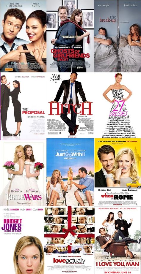 My favorite movies are definitely Rom-Coms. A good laugh and an entertaining story all in one. Movies To Watch Romance, Funny Movies To Watch, Best Romantic Movie, Comedy Movies To Watch, Best Romance Movies, 90s Comedy Movies, Best Chick Flicks, Comedy Movies List, Classic Comedy Movies