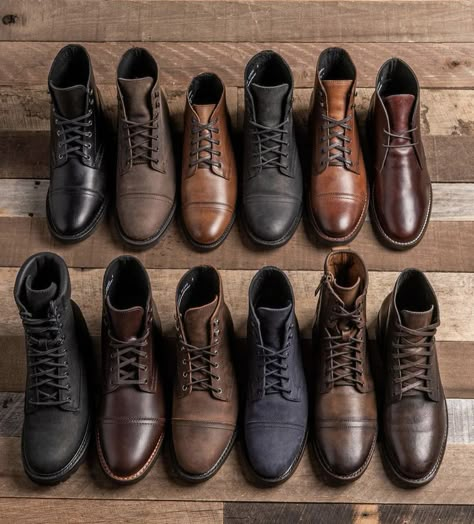 Trendy Shoes For Men, Mens Dress Shoes Guide, Winter Shoe Trends, Best Boots For Men, Thursday Boot Company, Mens Lace Up Boots, Boots Outfit Men, Mens Dress Boots, Mens Boots Casual