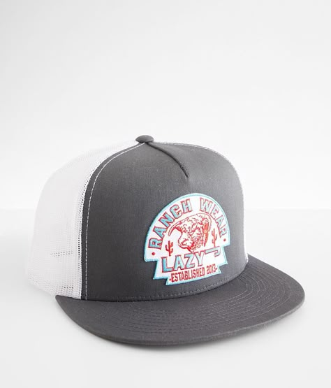 Lazy J Ranch Wear Arrowhead Trucker Hat - White/Grey , Men's Greywhite Embroidered patch snapback hat One size fits most. 65% Polyester 35% Cotton. Apparel & Accessories > Clothing Accessories > Hats Lazy J Ranch Wear, Lazy J Hats, Country Hats Men, Men’s Hats, Western Trucker Hats, Country Hat, Hats Western, Country Hats, Cowgirl Accessories