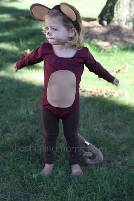 DIY Monkey using a brown leotard Diy Curious George Costume, Monkey Diy Costume, Diy Monkey Costume Kids, Monkey Family Halloween Costume, Monkey Costume Kids, Monkey Costume Diy, Cute Monkey Costume, Monkey Toddler Costume, Diy Monkey Costume