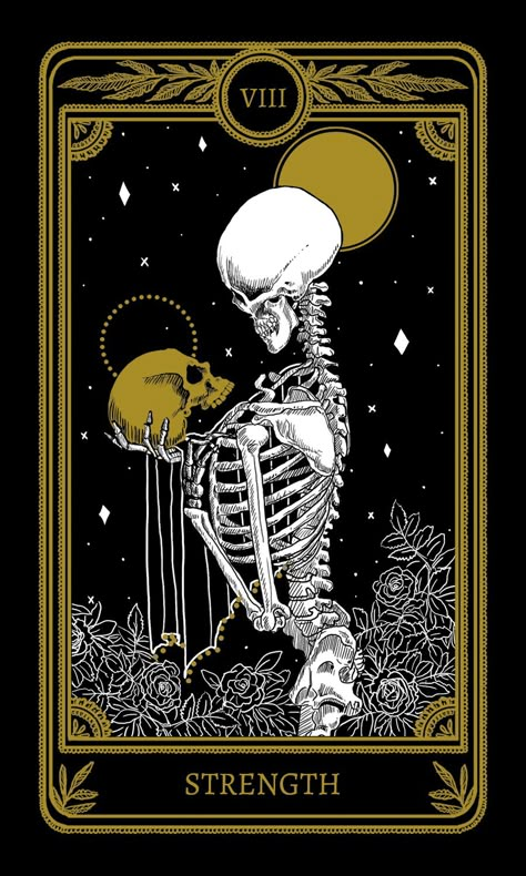 Amrit Brar's Portfolio - The Marigold Tarot Celtic Cross Tarot, Skeleton Tarot, Strength Tarot, Tarot Tattoo, Tarot Card Art, Tarot Cards Art, Art Carte, Tarot Art, Art Et Illustration