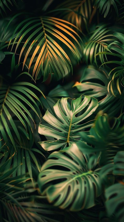 Lush Green Palm Fronds Under Sunlight in a Tropical Forest Background For Website, Red Roses Background, Ibiza Party, Yellow Plants, Forest Plants, Palm Fronds, Website Backgrounds, Jungle Party, Tree Saw