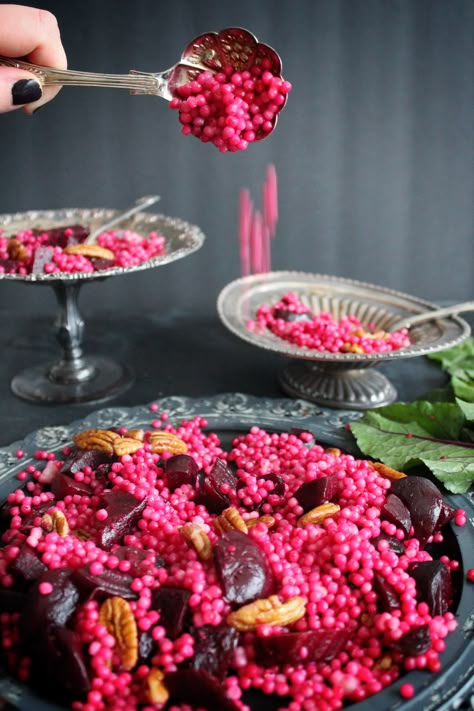 Beet Couscous, Pink Foods, Beautiful Food, Pecans, Couscous, Pretty Food, Simply Beautiful, Aesthetic Food, Beets