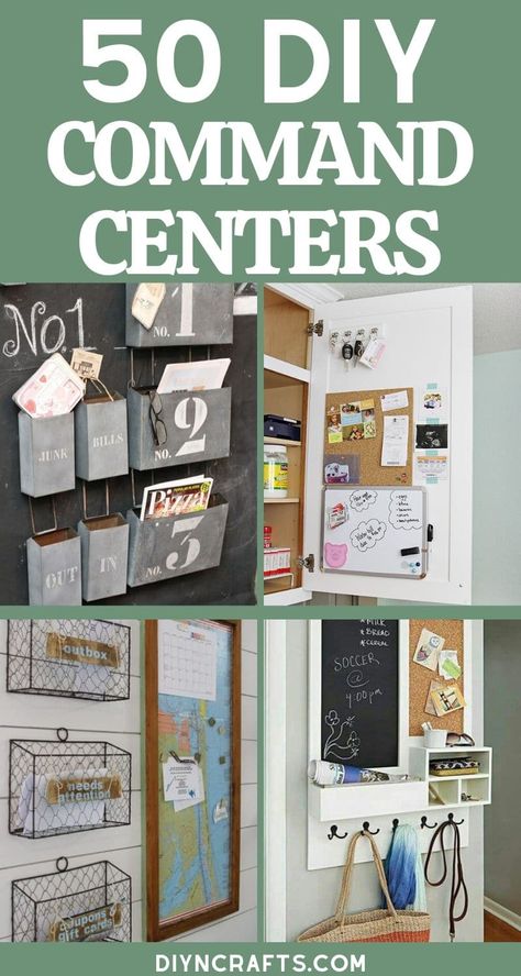 Kitchen Cabinet Command Center, Family Wall Calander, Home Command Centre, Control Center Wall, Diy Command Center Dollar Store, Command Centre Ideas Kitchens, Home Calendar Wall Organization Station, Family Calendar Ideas, Built In Drop Zone