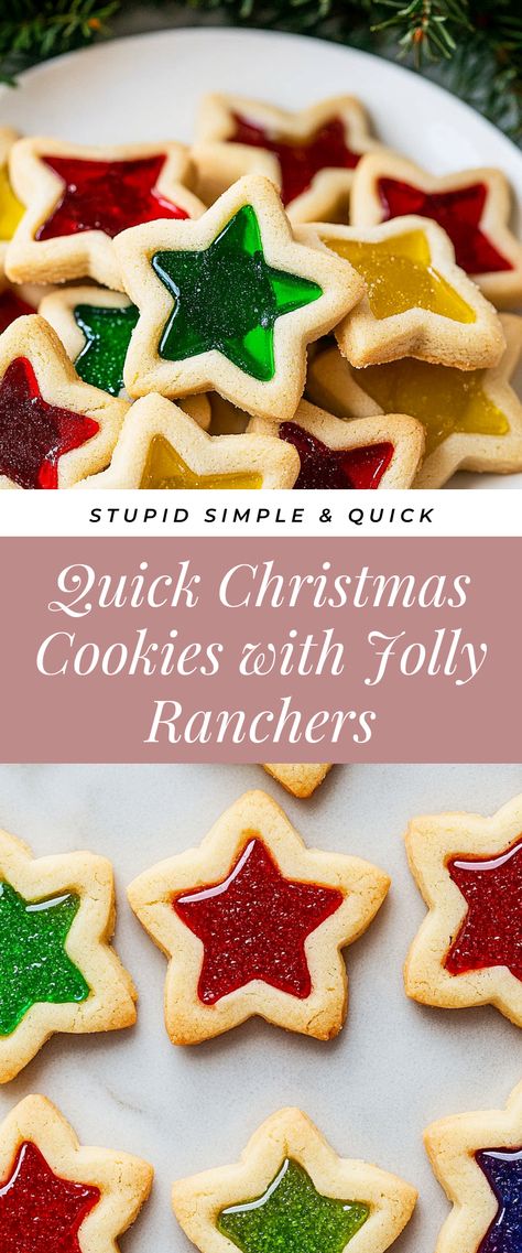 Image for Quick Christmas Cookies with Jolly Ranchers Jolly Rancher Christmas Cookies, Jolly Rancher Cookies Christmas, Jolly Rancher Cookies, Window Pane Cookies, Candy Cane Shaped Cookies, Quick Christmas Cookies, Christmas Cookie Sticks, Christmas Light Cookies, Gumdrop Cookies