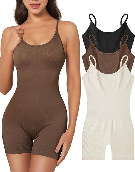 One Piece Outfits Ribbed Sleeveless Going Out Bodycon Jumpsuit Shorts Workout Romper, Bodycon Suit, One Piece Outfits, Ribbed Jumpsuit, Jumpsuit Shorts, Bodycon Bodysuit, Full Body Suit, Bodycon Jumpsuit, Fitness Wear