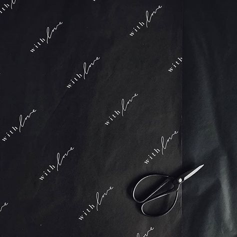 Packaging Photography, Custom Tissue Paper, Paper Logo, Black Tissue Paper, Black Packaging, Packaging Ideas Business, Small Business Packaging Ideas, Clothing Packaging, Wrapping Paper Design