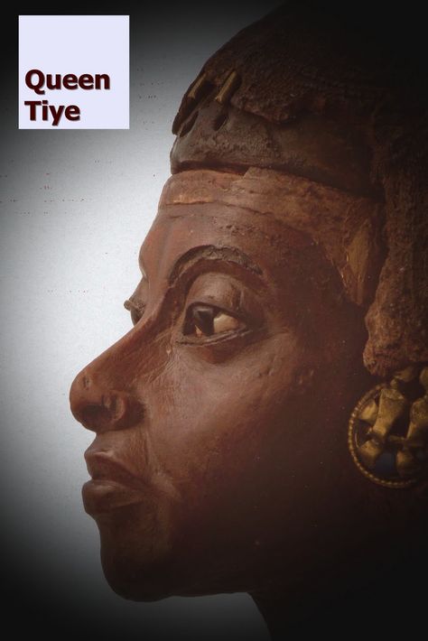 The Nubian Queen of Egypt  (cir. 1398 B.C. to 1338 B.C.)     Sculpture bust created circa 1355 B.C. renders Queen Tiye ( Taia, Tiy, an... Queen Tiye, Kemet Egypt, Ancient Kemet, Egyptian Civilization, Ancient Africa, Amenhotep Iii, African Royalty, Egyptian Artifacts, Middle Kingdom