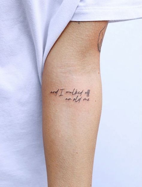 Maggie Rogers Tattoo, Forearm Script Tattoo, Ribbons Tattoo, Script Tattoo Placement, Forearm Tattoo Designs, Blatt Tattoos, Maggie Rogers, Script Tattoo, Ribbon Tattoos