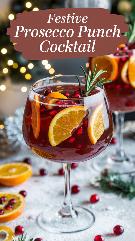 "Celebrate the festive season with our delightful Pear and Cranberry  Prosecco Punch! This refreshing cocktail combines the sweetness of pears  with tart cranberries, making it the perfect addition to your holiday  gatherings. Ideal for Thanksgiving brunch or as a standout drink for your  Christmas dinner menu, this punch is one of the best Christmas cocktails to  impress your guests. Elevate your festive celebrations with this  easy-to-make recipe, perfect for any holiday occasion." Cranberry Pear Cocktail, Christmas Cocktail By The Pitcher, Holiday Cocktail Punch Recipes, Prosecco Cranberry Holiday Drink, Cranberry And Champagne Drink, Festive Cranberry Cocktails, Easy Thanksgiving Dinner For A Crowd, Cranberry Orange Prosecco Cocktail, Christmas Theme Cocktails Party Drinks