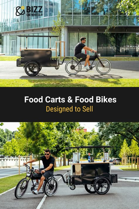 best food bikes for food cart businesses: coffee bikes, ice cream bikes, burger bikes, hot dog bikes. Bike Coffee Cart, Bike Food Cart Design, Coffee Bike Cart, Coffee Bike Design, Ice Cream Bike Cart, Bike Food Cart, Mini Cafeteria, Food Carts For Sale, Ice Cream Bike