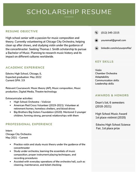 Scholarship Resume: Examples, Template & Writing Guide Academic Phrases, Cosmetology Scholarships, Scholarship Resume, Article Example, Essay Scholarships, Synthesis Essay, Teen Resume, Writing A Resume, Scholarship Application