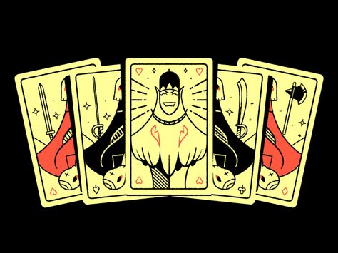 Queen Tarot Animation, Gif Illustration Art, Education Motion Graphics, Cards Illustration Design, Design Cards, Design Animation, Graphic Motion Design, Gif Game, Card Design Ui