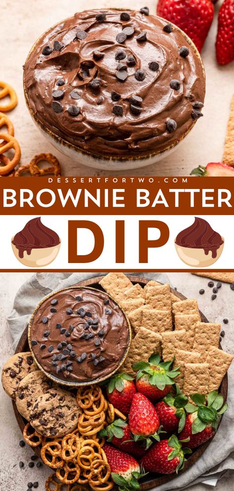 Wondering what else to serve at a tailgating party? Learn how to make brownie batter dip from scratch! It's an easy game day dessert. Super creamy with a rich chocolate flavor and satisfying crunch, this sweet dip recipe is a perfect football food idea! Brownie Batter Dip Recipe, Football Desserts, Brownie Batter Dip, Super Bowl Party Food, Superbowl Desserts, Dessert Dip Recipes, Dessert Dip, Bowl Party Food, Sweet Dips