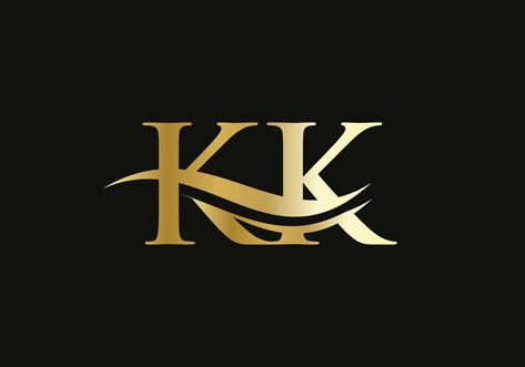 Modern KK Logo Design for business and company identity. Creative KK letter with luxury concept Kk Logo Design, Kk Logo, Navratri Devi, Logo Design For Business, Devi Images, Gold Logo Design, Easy Disney Drawings, Frame Work, Initials Logo Design