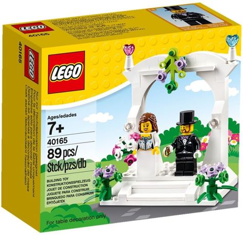 LEGO 40165 Wedding Favour Set 2016 Version - Box Lego Wedding Cakes, Lego Wedding, Wedding Cake Fresh Flowers, Lego City Sets, Lego Cake, Best Wedding Favors, Gorgeous Wedding Cake, Buy Lego, Unique Wedding Favors