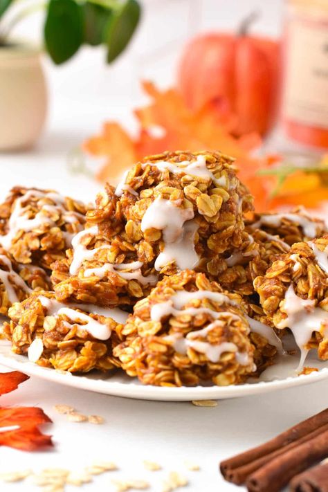 No Bake Pumpkin Cookies, Fodmap Cookies, Pumpkin No Bake Cookies, Oatmeal Pumpkin Cookies, Pumpkin No Bake, Vegan No Bake Cookies, Healthy Lactation Cookies, Gluten Free Pumpkin Cookies, Conscious Plant Kitchen