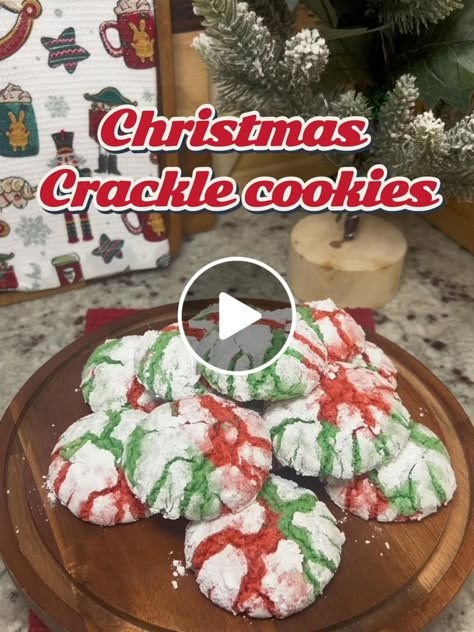 Easy and delicious Christmas crackle cookies 🎄 | Video published by Jazzy | Lemon8 Kringle Cookies, Christmas Cookies Recipe, Crackle Cookies, Sweet Appetizer, Crinkle Cookies Recipe, Christmas Cookies Recipes, Best Christmas Desserts, Best Pumpkin Pie, Christmas Cookie Recipe