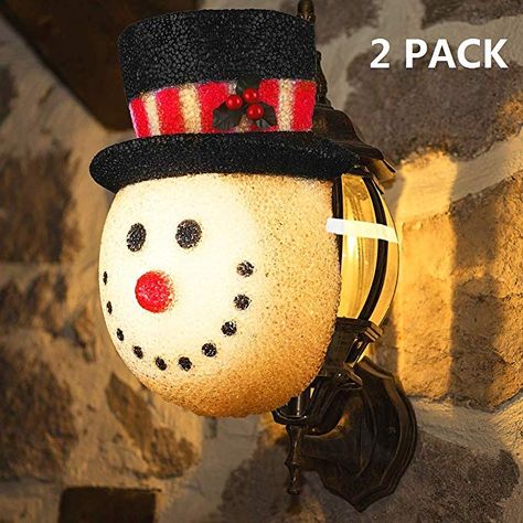 Amazon.com: MAOYUE 2 Pack Porch Light Covers Christmas Snowman Holiday Light Covers Outdoor Light Covers for Porch Lights, Garage Lights, Large Light Fixtures, Outdoor Christmas Decorations: Garden & Outdoor Large Light Fixtures, Porch Snowman, Christmas Lights Ideas, Porch Light Covers, Holiday Lights Outdoor, Outdoor Porch Lights, Garage Lights, Indoor Christmas Lights, Diy Christmas Lights