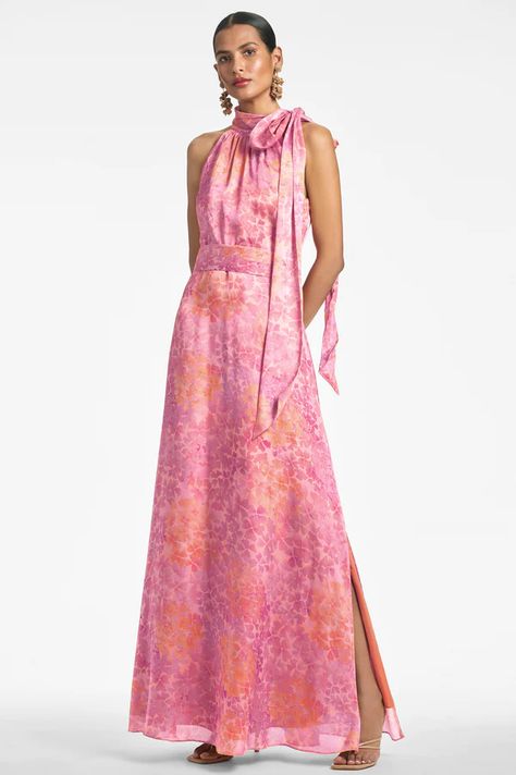 MOTHER OF THE BRIDE OR GROOM Warm Weather Gowns – Sachin & Babi Garden Formal, Wedding Dress Code, Pastel Sunset, Wedding Guest Attire, Tie Neck Dress, Summer Wedding Guests, Elegant Maxi Dress, Mob Dresses, Guest Attire