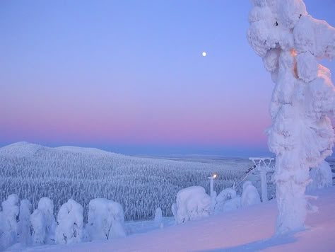 The ice face sunset | Ruka in Finland magical hour | debzlucy | Flickr Ice Face, Finland Travel, Lapland Finland, Voyage Europe, Winter Scenery, Long Winter, Winter Aesthetic, Nature Aesthetic, Pretty Places