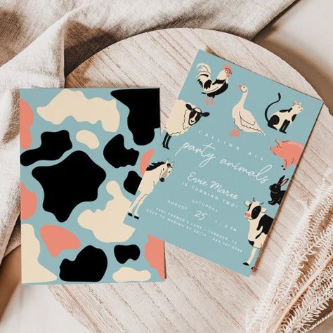 Duck Birthday Invitations & Invitation Templates | Zazzle Duck Birthday Invitations, Cow Print Background, Simple Birthday Invitations, Farm Animals Invitations, Petting Zoo Birthday, Calling All Party Animals, Animal Invitation, Black And White Animals, Invites Birthday