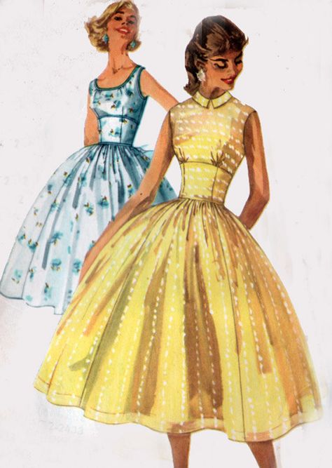 SALE Vintage 50s Simplicity 2093 ROCKABILLY Fitted Midriff Cocktail Party Dress Size 16 Bust 36. , via Etsy. 1950 Style, Vintage Clothes Patterns, Vintage Vogue Sewing Patterns, 1950 Fashion, Vintage Dress Patterns, Fashion 1950s, 1950s Style, Retro Mode, Jeans Bag