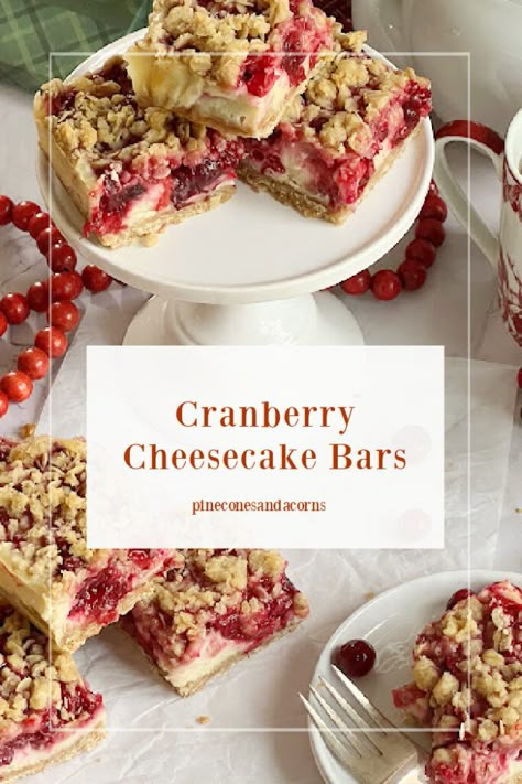 Cranberry Pie Bars, Frozen Cranberry Recipes Baking, Cranberry Orange Crisp, Gluten Free Cranberry Bars, Cranberry Almond Bars, Cranberry Crumble Cheesecake Bars, Thanksgiving Dessert Cranberry, Cranberry Bars Recipe Easy, Cranberry Cream Cheese Bars