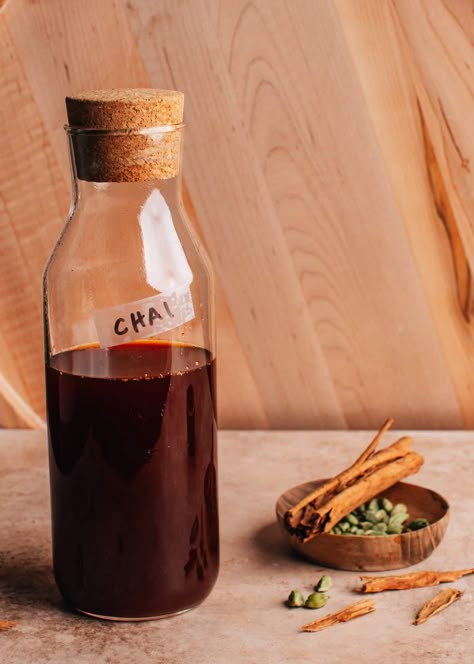 Chai Tea Dry Mix Recipe, Chai Latte Concentrate Recipe, Chai Concentrate Recipe Homemade, Diy Chai Concentrate, How To Make Chai Concentrate, Homemade Chai Concentrate, Chai Syrup Recipe, Dirty Chai Latte Recipe, Chai Tea Concentrate Recipe