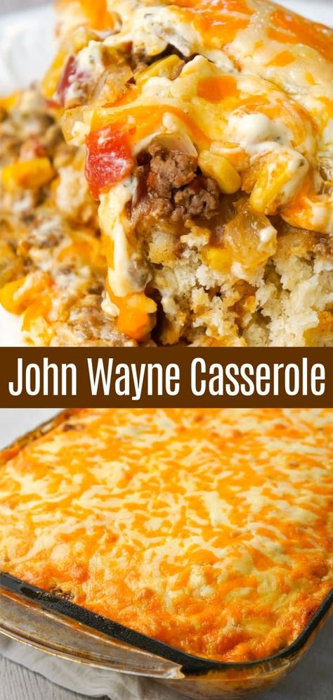 John Wayne Casserole, Easy Ground Beef Casseroles, Beef Recipes For Dinner Easy, Ground Beef Casserole Recipes, Easy Ground Beef, Ground Beef Recipes Healthy, Keto Beef Recipes, Ground Beef Dishes, Beef Casserole Recipes