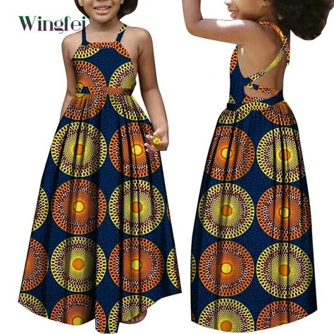 African Dresses for Girls Dashiki Children Clothes Ankara Fashion Floral Print Halter Long Dresses Kids African Clothes WYT728 - AliExpress African Kids Fashion Dresses, African Print Dresses For Kids, Ankara Dress Styles For Children, African Children Dress Designs, Ankara Styles For Kids Girls Dresses, Children African Dresses, Ankara Dresses For Girls, Afro Dresses, African Kids Clothes