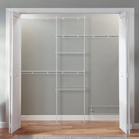 Arrives by Tue, Oct 19 Buy Closetmaid Closet Organizer Kit with Wire Shoe Shelf, 5' to 8', White at Walmart.com Closet Drawer System, Closet Organizer Kits, Closet Maid, Organiser Son Dressing, Closet Planning, Closet Kits, White Closet, Closet Renovation, Open Closet