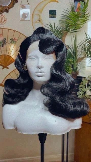 High Fashion Hair, Drag Wigs, Hollywood Hair, Wig Styling, Hair Reference, Wig Styles, Aesthetic Hair, Vintage Hairstyles, Hair Designs