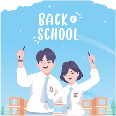 School Poster Aesthetic, Student Illustration School, Student Poster Design, Background School Design, School Illustration Art, Back To School Poster Design, Poster Ideas For School, School Poster Design, School Poster Ideas