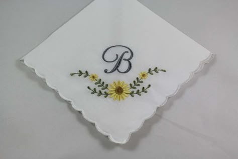 6 Ladies Handkerchiefs You Need In Your Drawer - HankyBook Handkerchief Painting, Hanky Embroidery, Embroidery Handkerchief, Handkerchief Design, Handkerchief Embroidery, Embroidered Handkerchief Wedding, Bridal Handkerchief, Sb Logo, Ladies Hanky