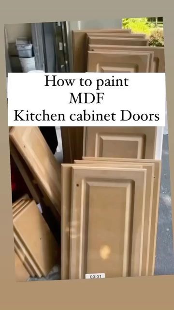 Paint Mdf Cabinets, Primer For Kitchen Cabinets, Painting Pressed Wood, Bin Primer, Mdf Kitchen, Painting Wood Cabinets, Mdf Cabinet Doors, Chalk Paint Kitchen Cabinets, Chalk Paint Kitchen