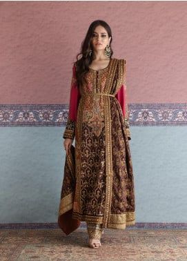 Shamaeel Ansari Pret Tipu Sultan Wedding Formals Collection 2021 Shamaeel Ansari, Tipu Sultan, Luxury Pret, Silk Stoles, Embellished Collar, Embroidered Bodice, Silk Dupatta, Silk Pajamas, Sequins Embroidery